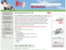 Tablet Screenshot of biolampa.sk